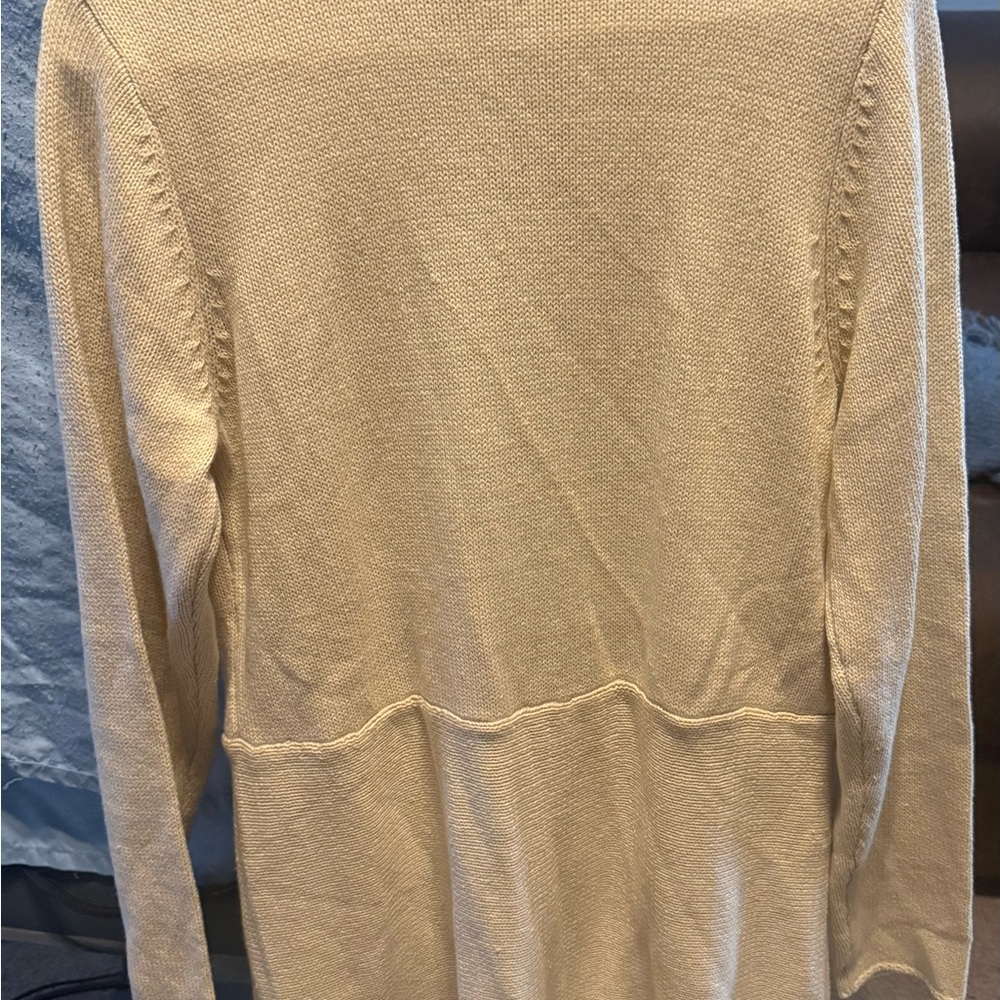 Monroe & Main Cream Cable Knit Toggle Cardigan Women’s M Open Front - Picture 5 of 6